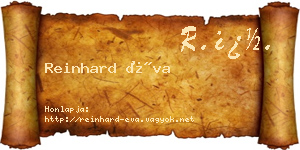 Reinhard Éva névjegykártya